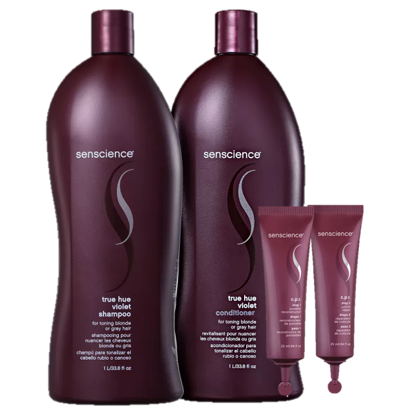 Senscience True Hue Violet Duo 1L e CPR Tratamento Reconstrutor 2x25ml ÚNICO 6