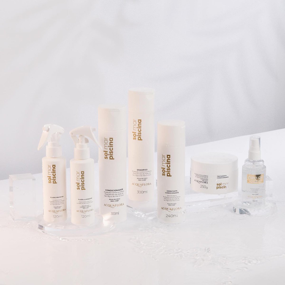 Creme Sem Enxague Acquaflora Sol Mar Piscina - 240ml 240ml 3