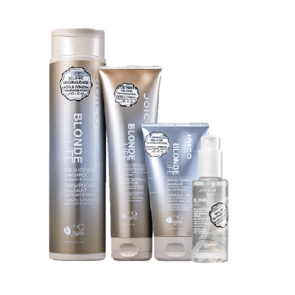 Kit Joico Blonde Life Brightening Trio e Oleo Capilar (4 Produtos)