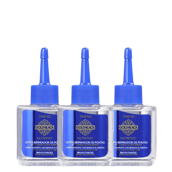 Amend Gold Black Nutritivo Kit Oleo Reparador de Pontas 30ml (3 Unidades) ÚNICO 4