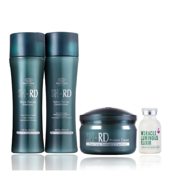 N.P.P.E SH-RD Nutra Therapy Shampoo Condicionador Leave-in e Elixir Ampola (4 produtos)