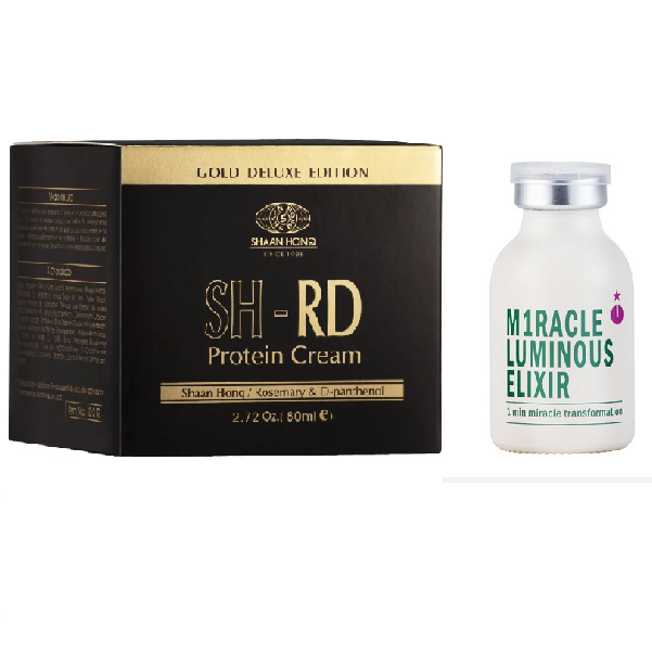NPPE SHRD Protein Cream Gold Deluxe Edition Creme Leave-in 80ml Miracle Luminous Elixir 25ml ÚNICO 5