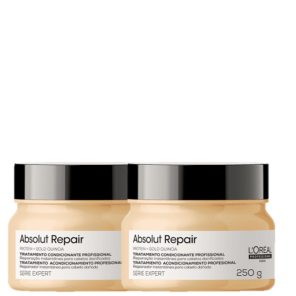 Kit LOreal Professionnel Serie Expert Absolut Repair Gold Quinoa Protein - Mascara Capilar 250ml (2 unidades) ÚNICO 1
