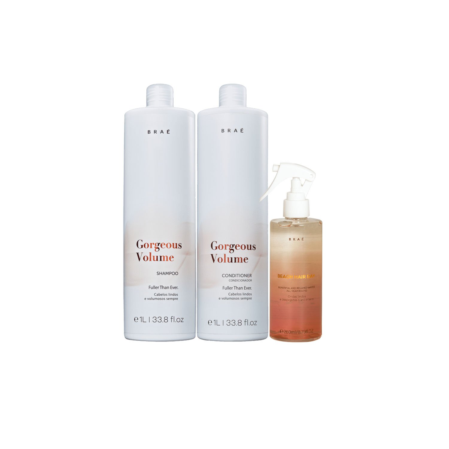 Kit BRAE Volume Salon Duo Beach Hair (3 produtos) ÚNICO