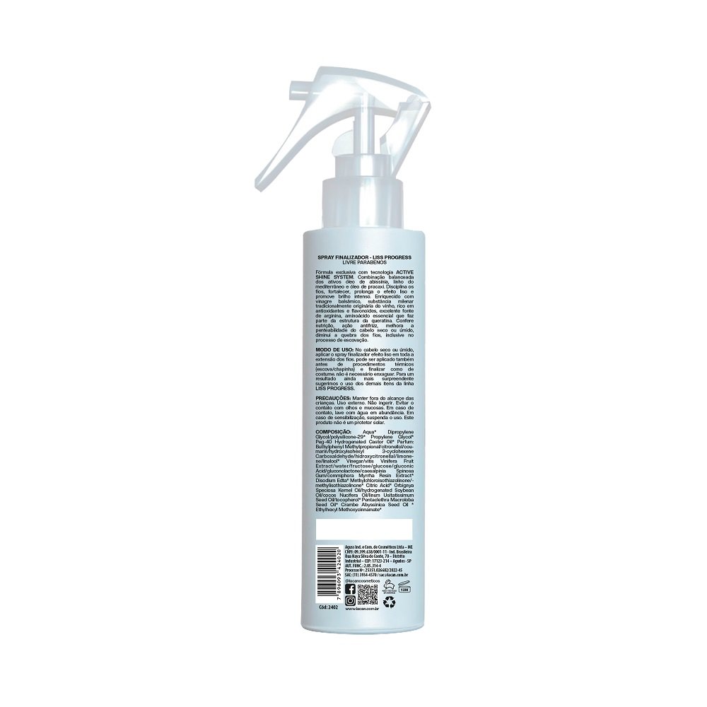 Kit Lacan Liss Progress Spray Efeito Liso 120 ml (2 unidades) ÚNICO 3
