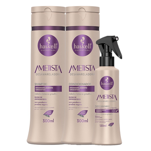 Haskell Ametista Desamarelador Duo 300ml e Fluido 120ml