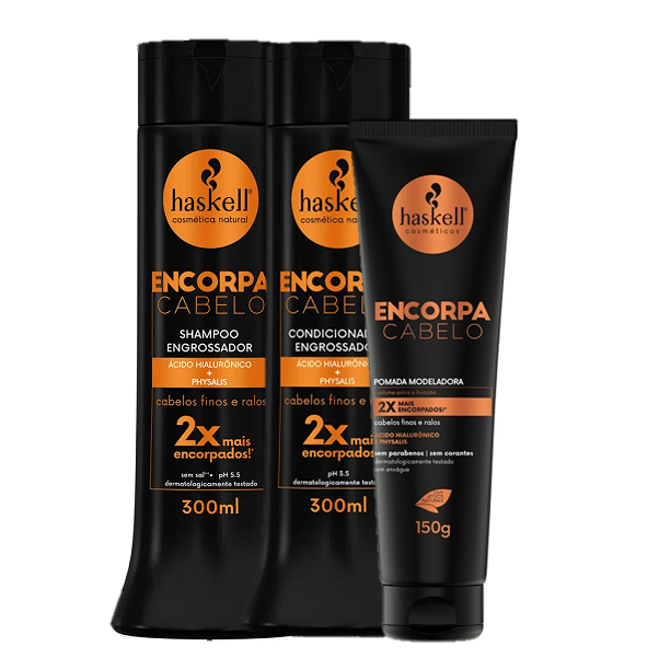 Haskell Encorpa Cabelo Duo 300ml e Pomada Modeladora 150g ÚNICO 6