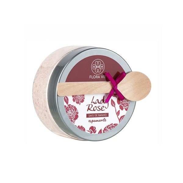 Body Splash e Sais de Banho Kit Lady Rose Flora Vie ÚNICO 6