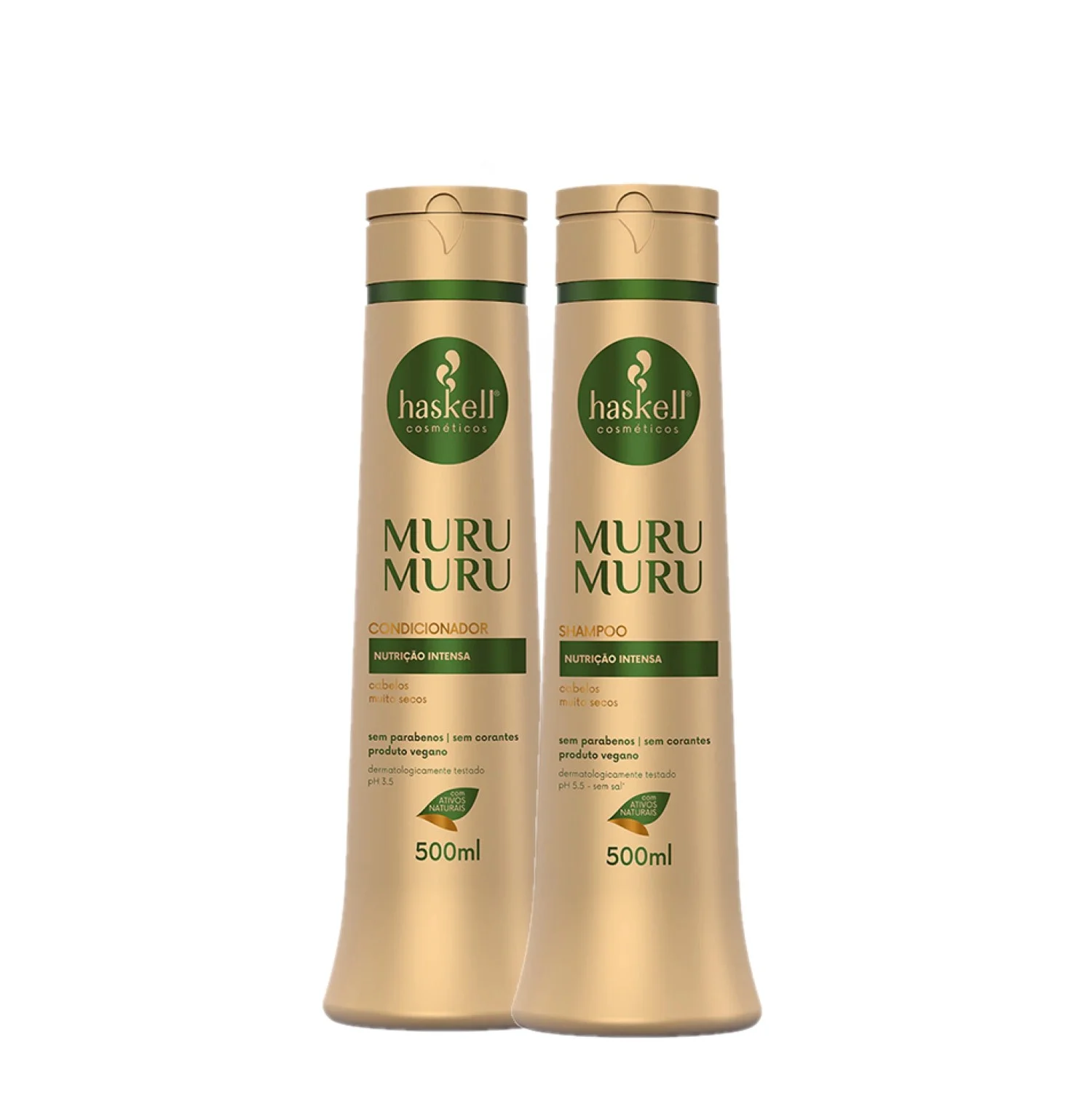 Kit Haskell Murumuru Dupla Mascara Manteiga Nutritiva Nectar Leave In Polpa Creme ÚNICO 2