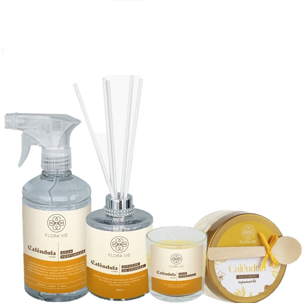 Kit Flora Vie Calendula Aromatizante Sensacional e Tratamento de Pele (4 Produtos)