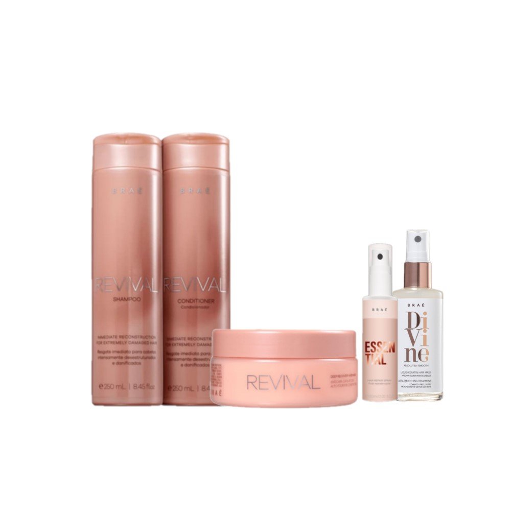 Kit Brae Revival Divine Queratina Mini Essential (5 produtos)