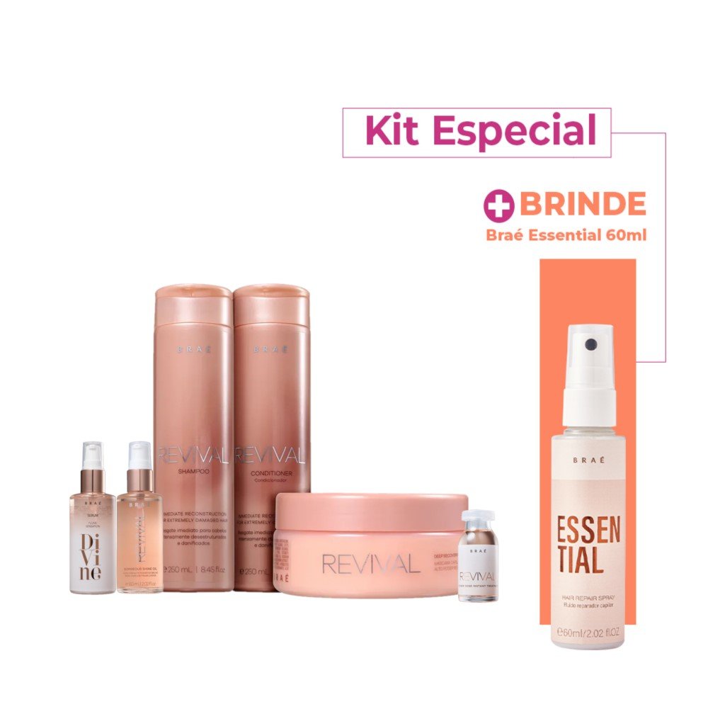 Kit Brae Revival Reconstrucao e Reparacao Especial  (6 Produtos)