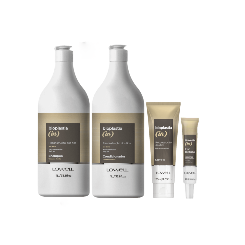 Kit Lowell Bioplastia (in) Cabelos Danificados (4 produtos)