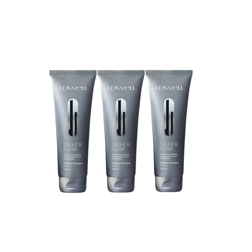 Kit Lowell Silver Slim Hidratante - Shampoo 240ml (3 unidades)