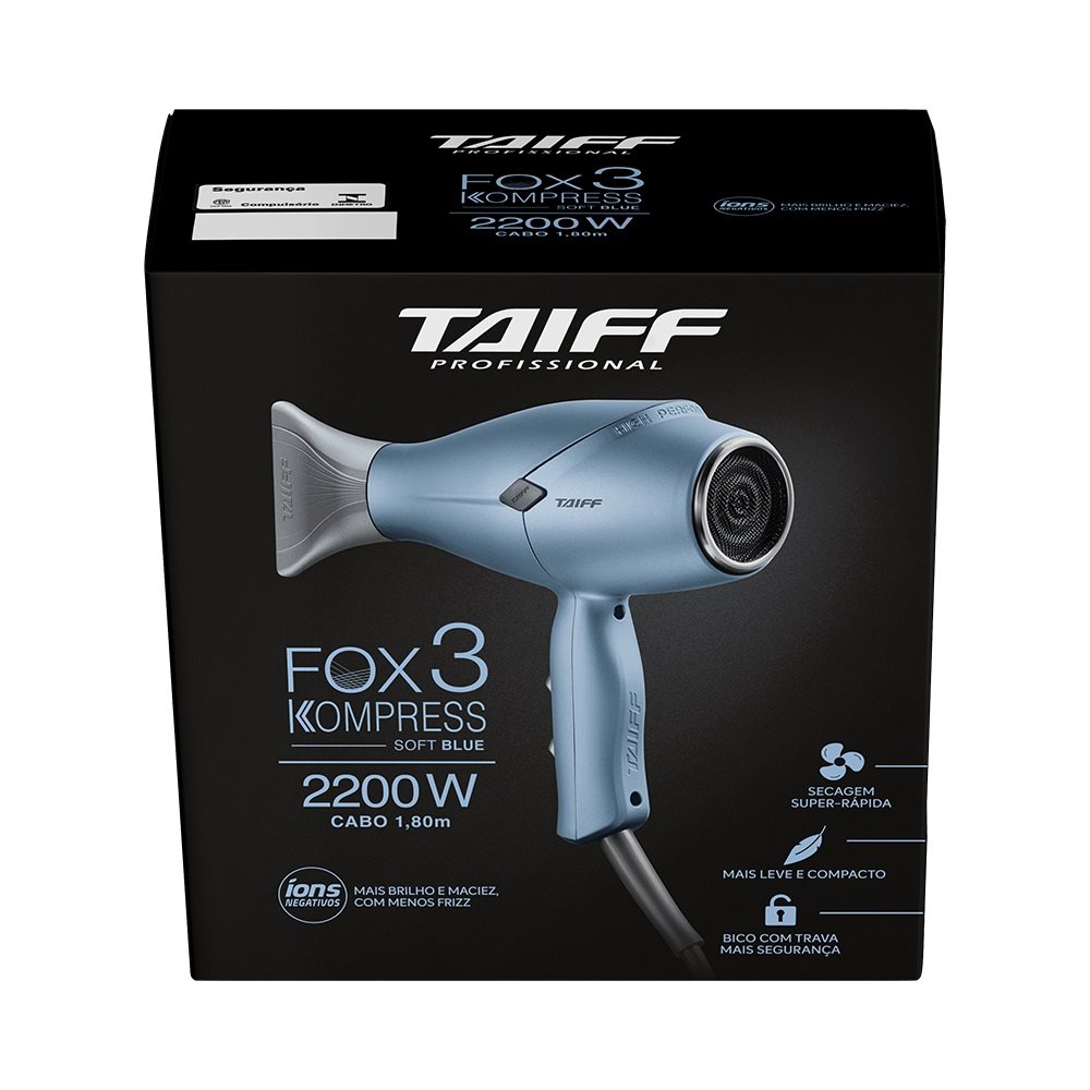 Secador Taiff Fox 3 Kompress Soft Blue 2200W - 220v 220V 4
