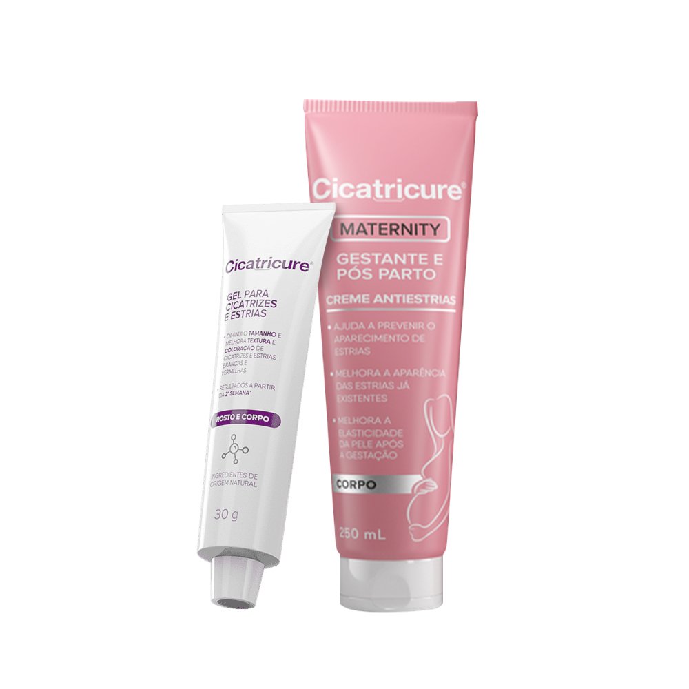 Kit Cicatricure Maternity e Gel Para Cicatrizes e Estrias ÚNICO 1