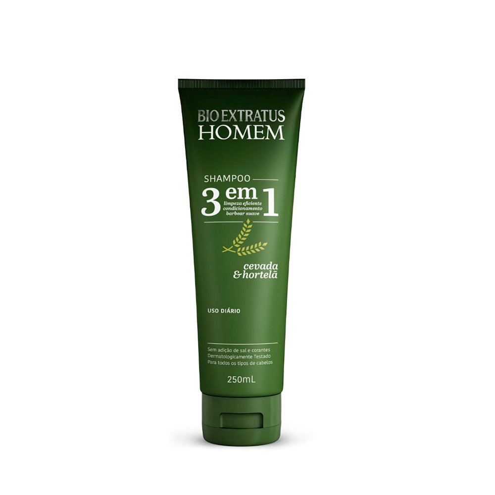 Bio Extratus Homem 3 em 1 - Shampoo 250ml ÚNICO 1