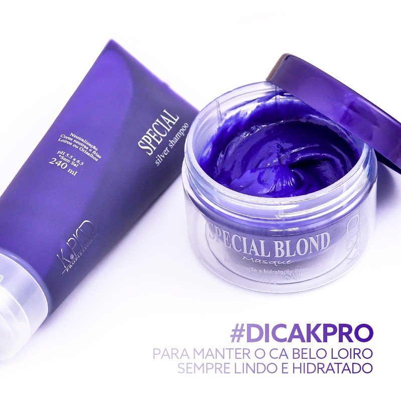 Kit K.Pro Profissional Special Silver Shampoo Mascara Blond e Spray Leave-in (3 produtos) ÚNICO 3