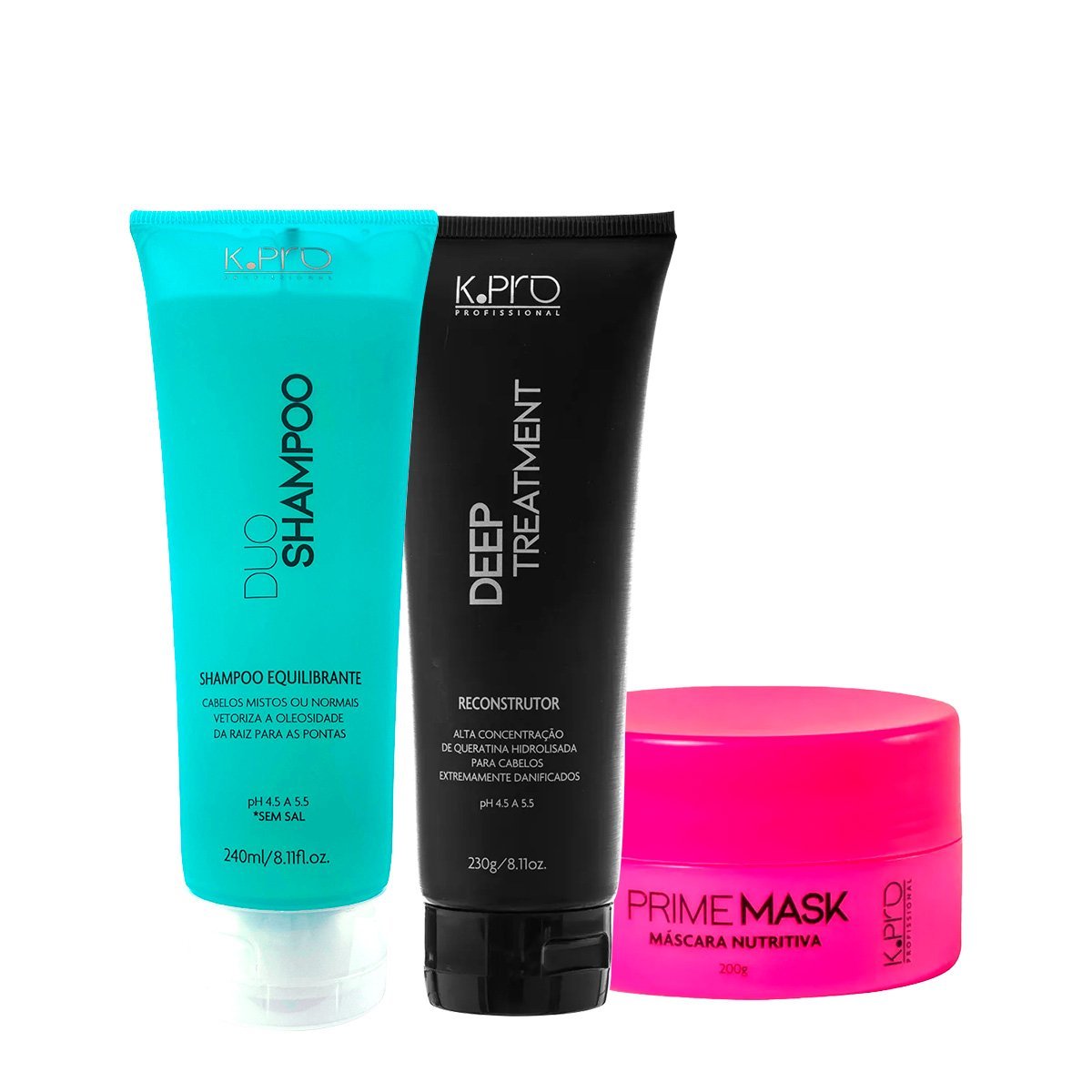 K.Pro Profissional Duo Shampoo Deep Reconstrutor e Prime Mask (3 produtos) ÚNICO 6