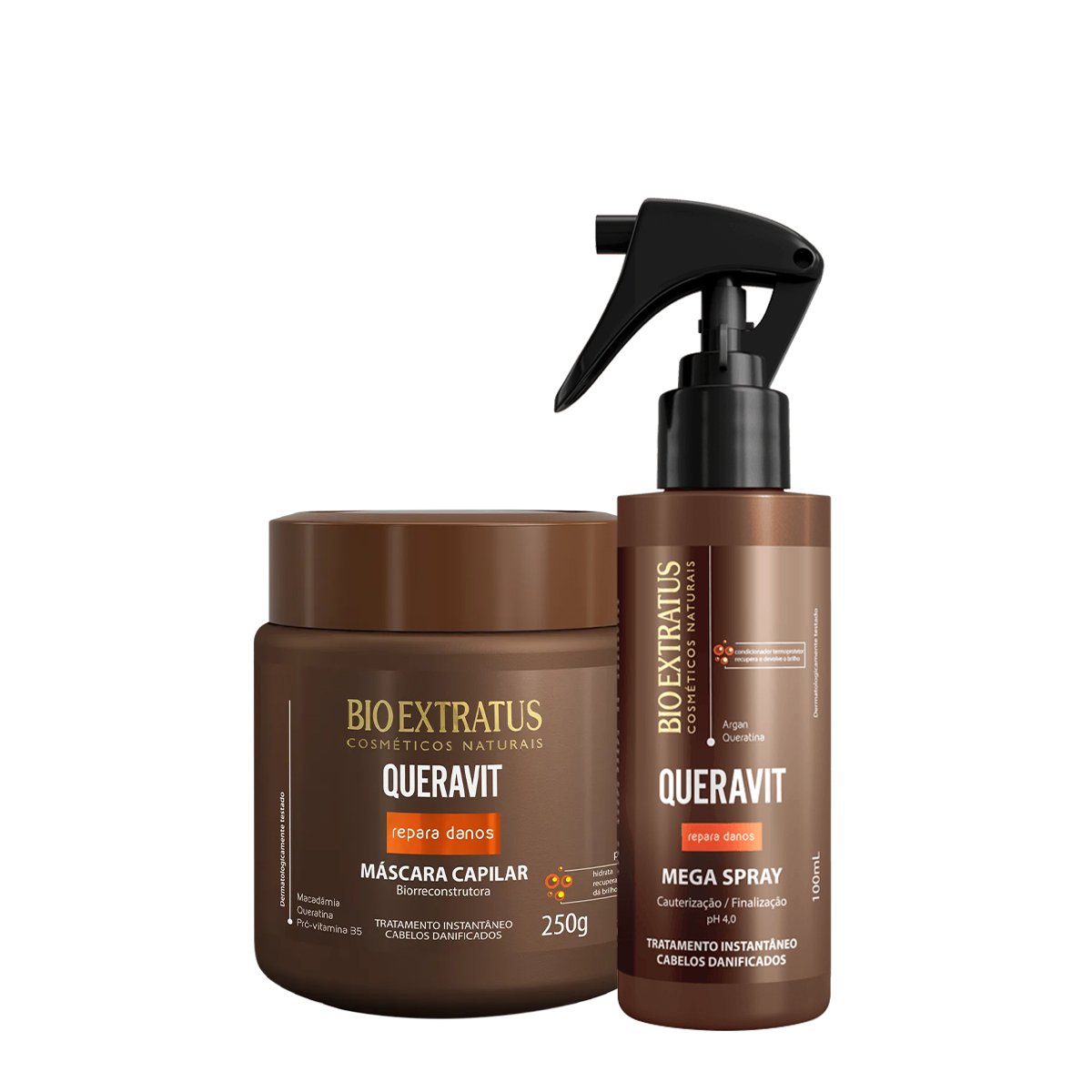 Kit Bio Extratus Queravit Mascara Capilar e Mega Spray (2 produtos)