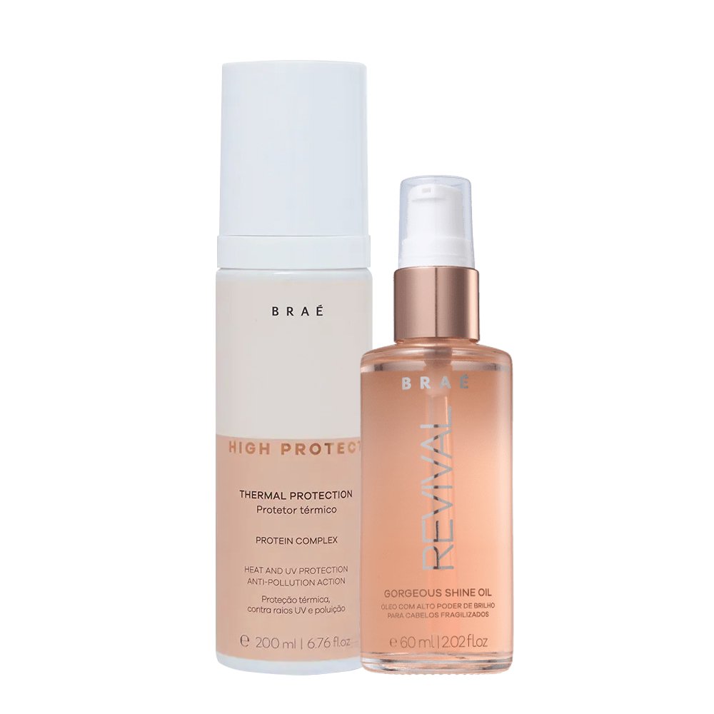 Kit Brae High Protect Thermal Protection e Revival Gorgeous Shine Oil (2 produtos)