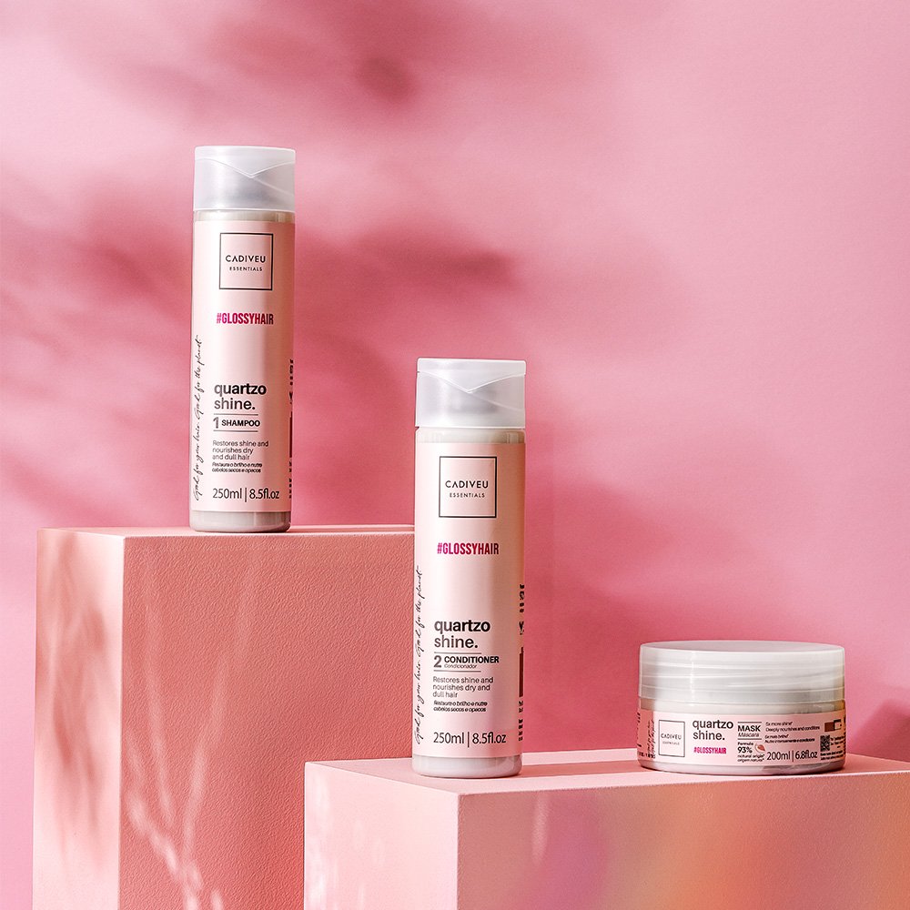 Kit Cadiveu Professional Quartzo Shine Shampoo Condicionador Mascara e Oleo (4 produtos) ÚNICO 3