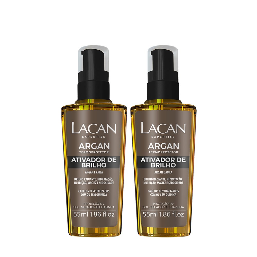 Lacan Expertise Argan Termoprotetor - Ativador de Brilho 55ml (2 unidades)