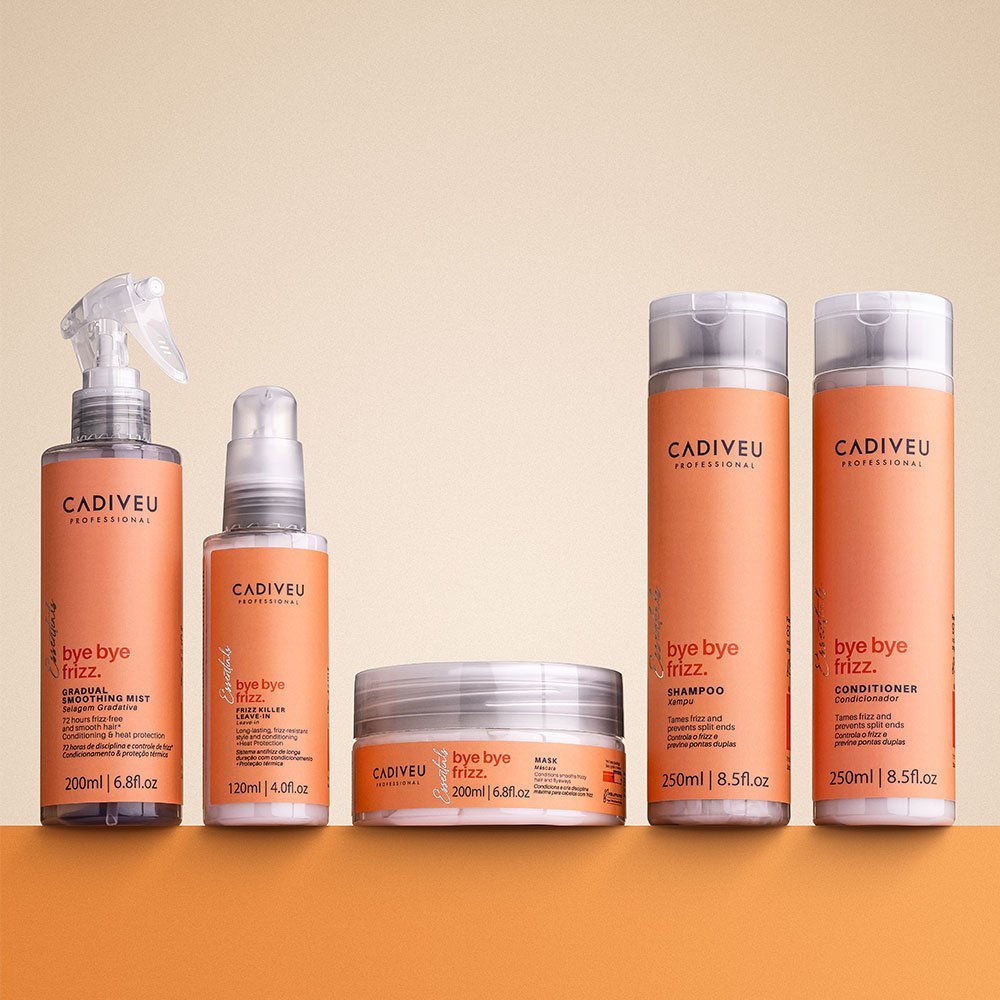 Kit Cadiveu Professional Bye Bye Frizz Shampoo Condicionador Mascara e Leave-in (4 produtos) ÚNICO 2