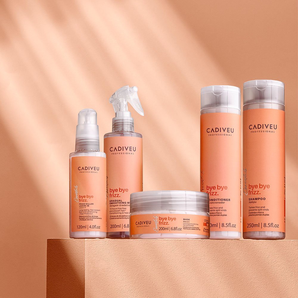Kit Cadiveu Professional Bye Bye Frizz Shampoo Condicionador Mascara e Leave-in (4 produtos) ÚNICO 3