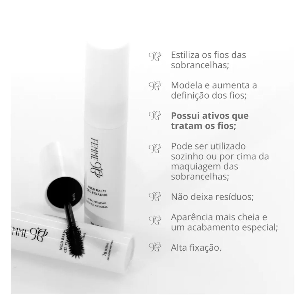 Femme9 Wild Balm - Gel Fixacao Efeito Natural 7g 7g 3