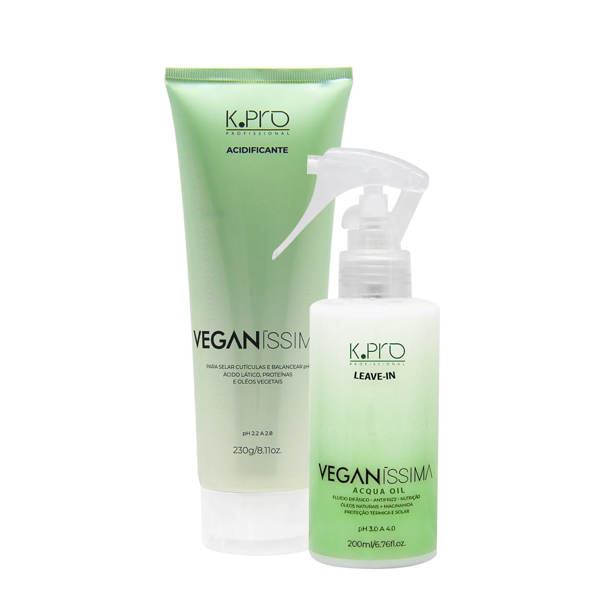 Kit K.Pro Veganissima Acidificante e Acqua Oil Leave-in (2 produtos) ÚNICO 1