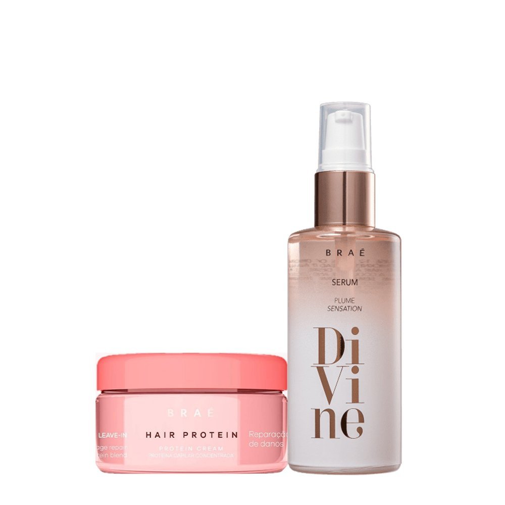 Kit Brae Hair Protein e Divine Plume Serum Capilar (2 produtos)