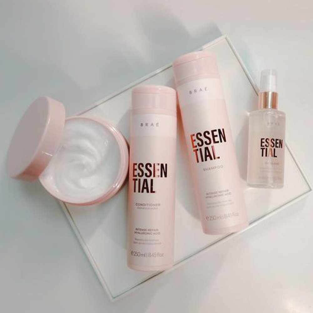 Kit Brae Essential Shampoo Condicionador Hair Spray Mascara e Blooming Rose Perfume para Cabelo (5 produtos) ÚNICO 2