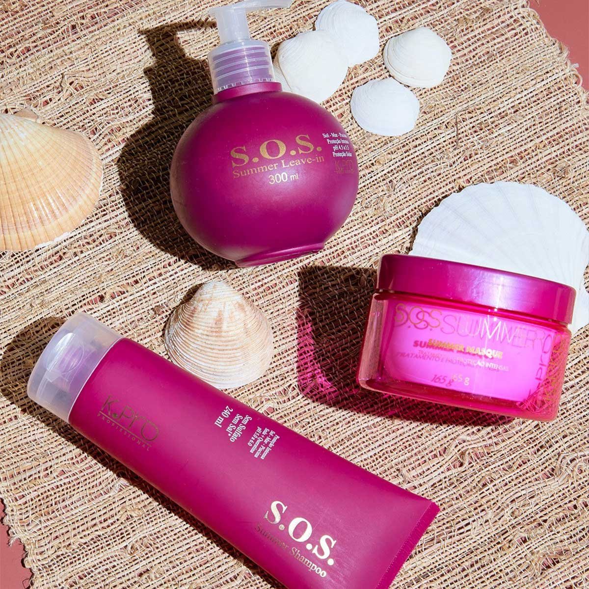 Kit K.Pro S.O.S. Summer Shampoo Leave-in Mascara e Style Argan Power Oleo Capilar (4 produtos) ÚNICO 2