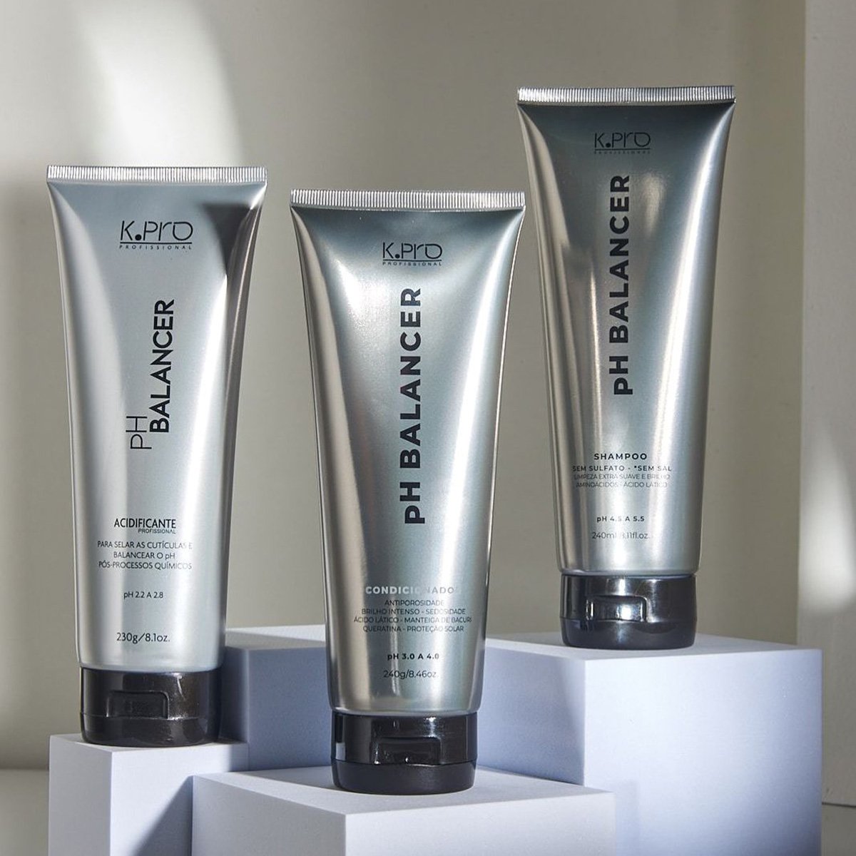 Kit K.Pro pH Balancer Shampoo Condicionador Acidificante e Power Five Oleo Capilar (4 produtos) ÚNICO 2