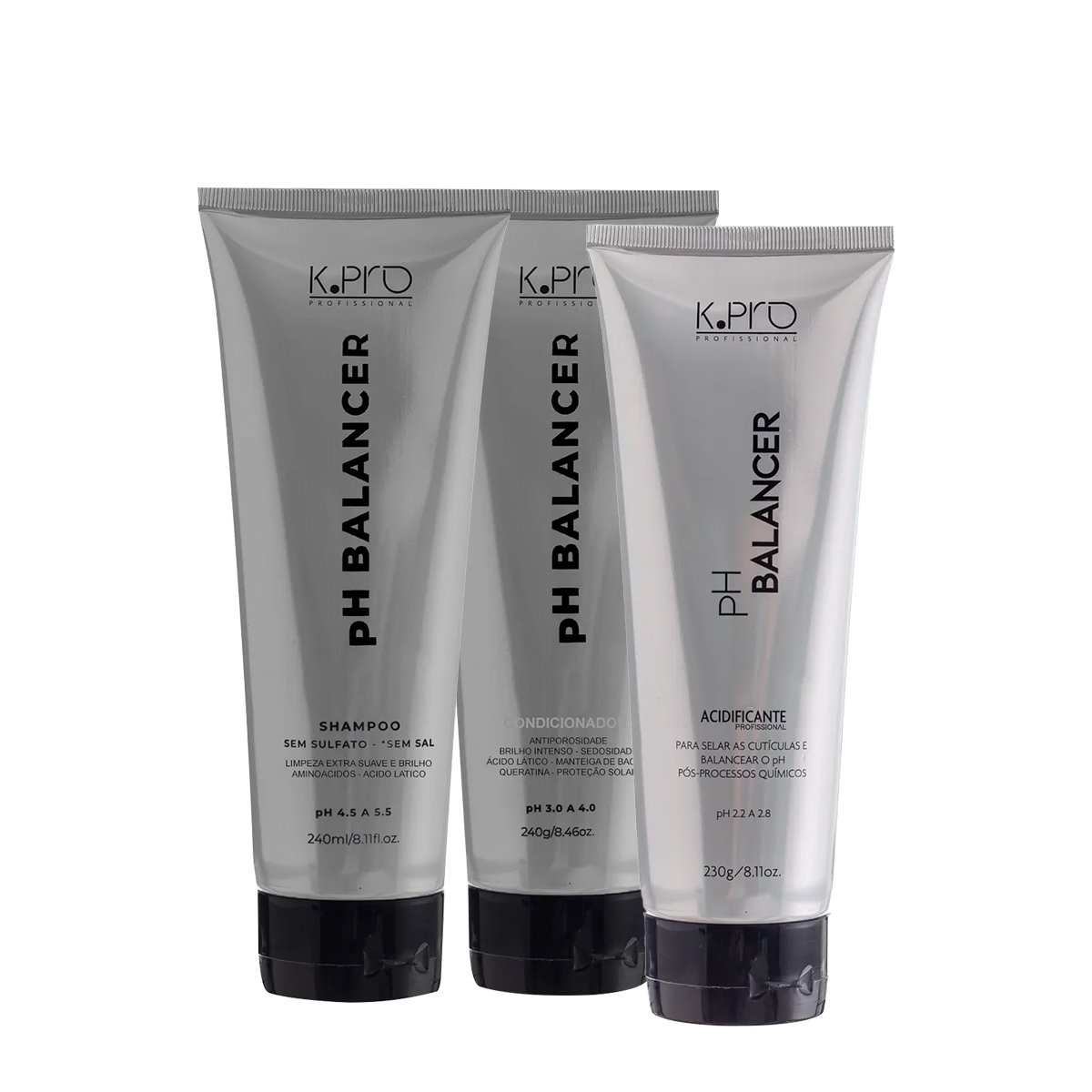 Kit K.Pro pH Balancer Shampoo Condicionador e Acidificante (3 produtos) ÚNICO 1
