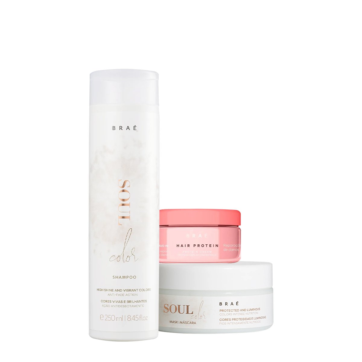 Kit Brae Soul Color Shampoo Mascara e Hair Protein (3 produtos) ÚNICO 1