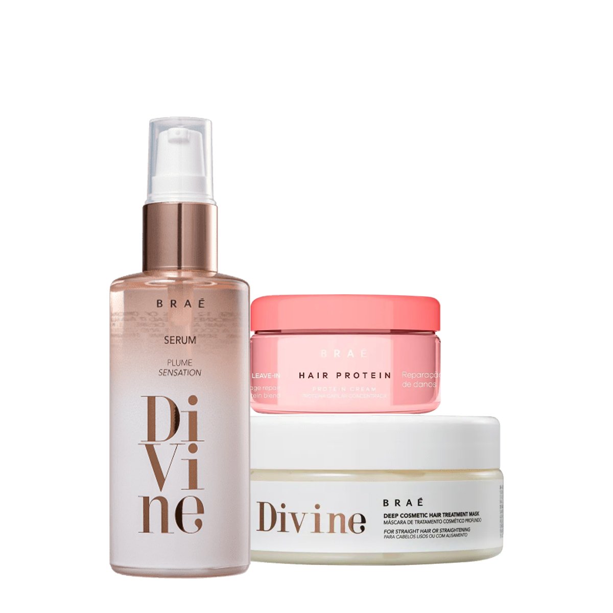 Kit Brae Hair Protein Divine Plume e Mascara Capilar (3 produtos) ÚNICO 3