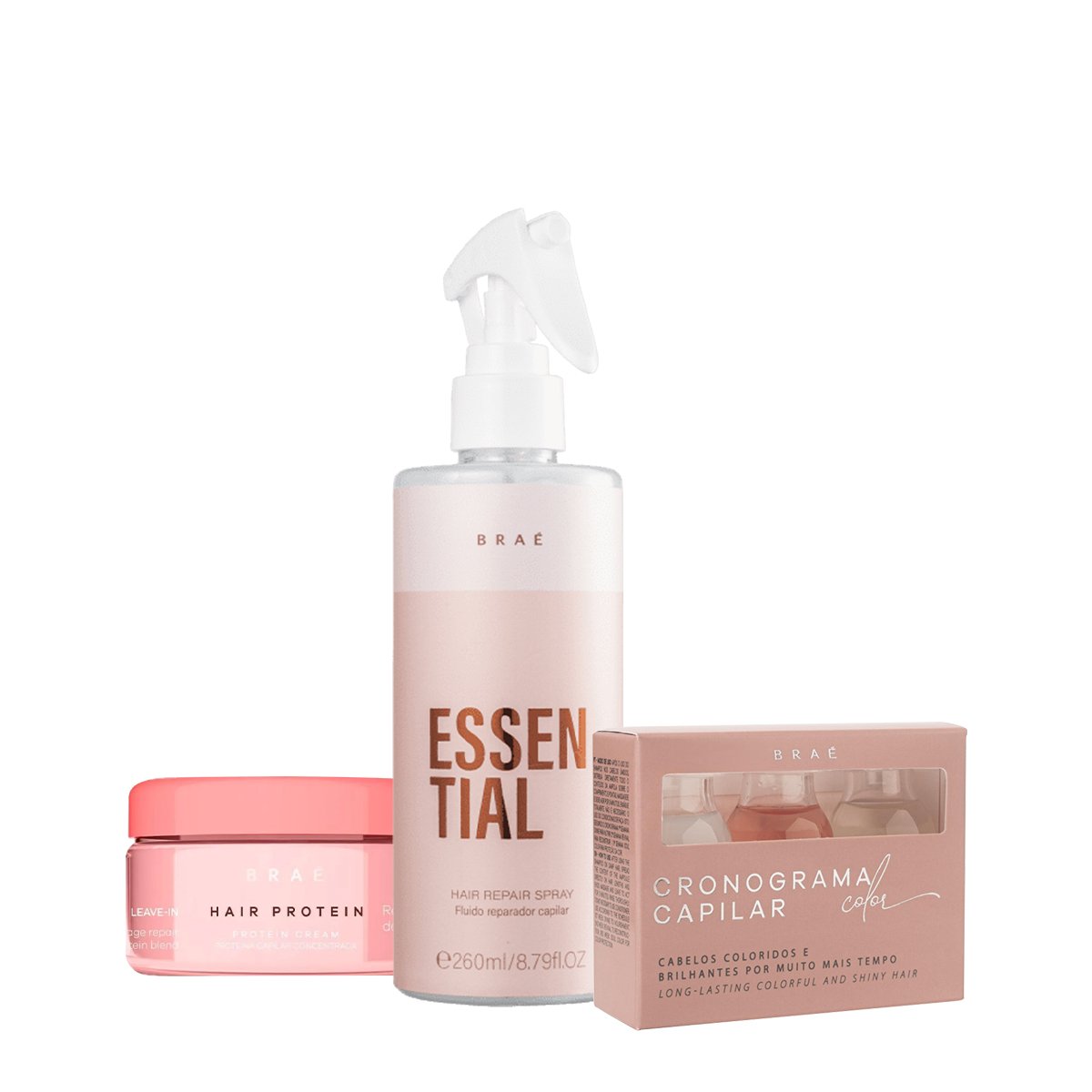 Brae Cronograma Capilar Color Hair Repair Spray e Hair Protein (3 produtos) ÚNICO 1