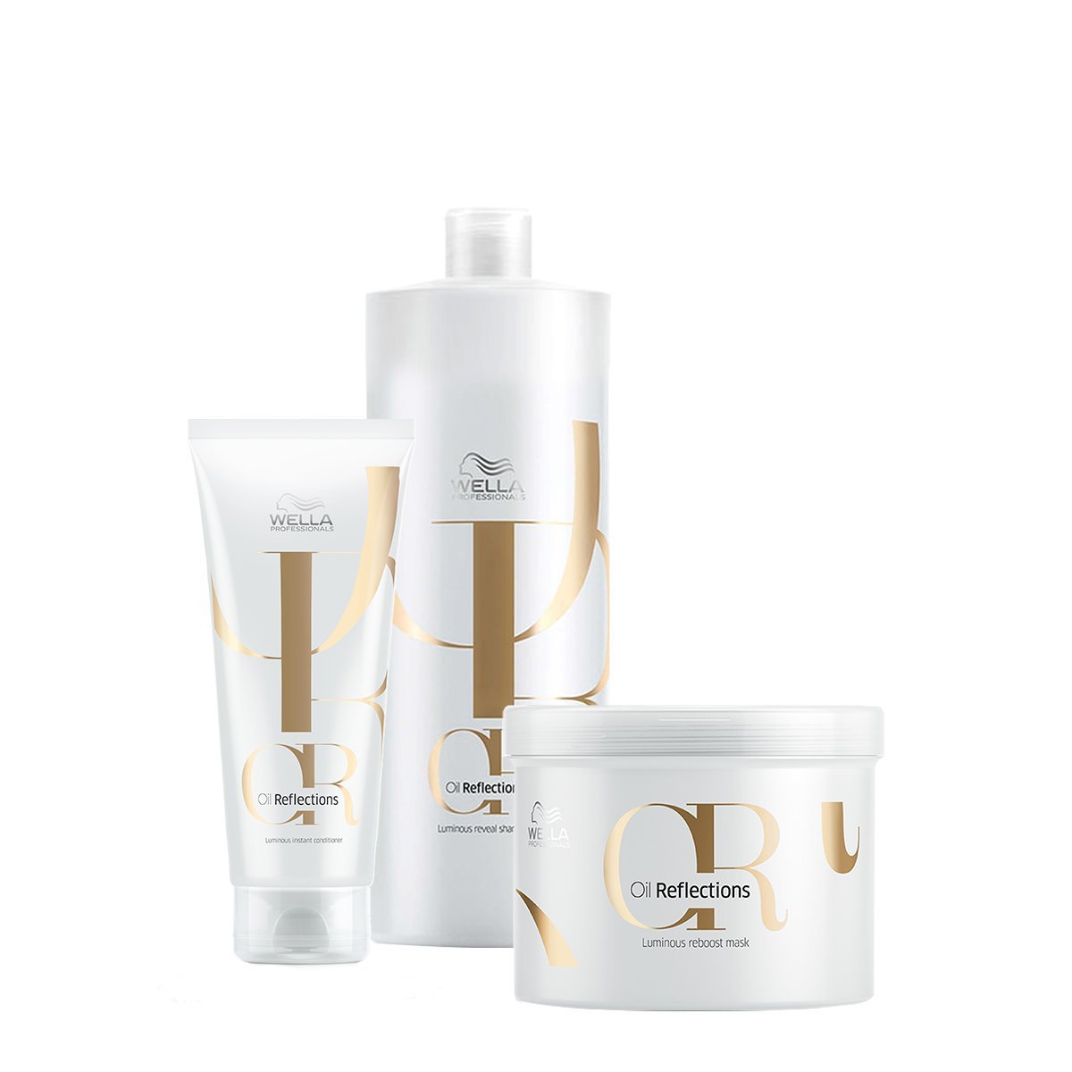 Kit Wella Professionals Oil Reflections Shampoo Litro Condicionador e Mascara (3 produtos) ÚNICO 1