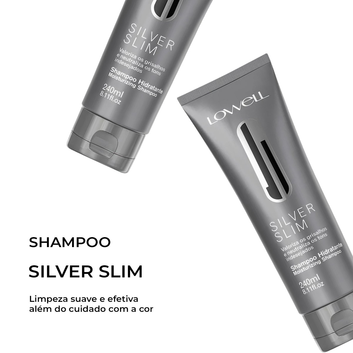 Kit Lowell Silver Hidratante Slim Shampoo (2 unidades) ÚNICO 2