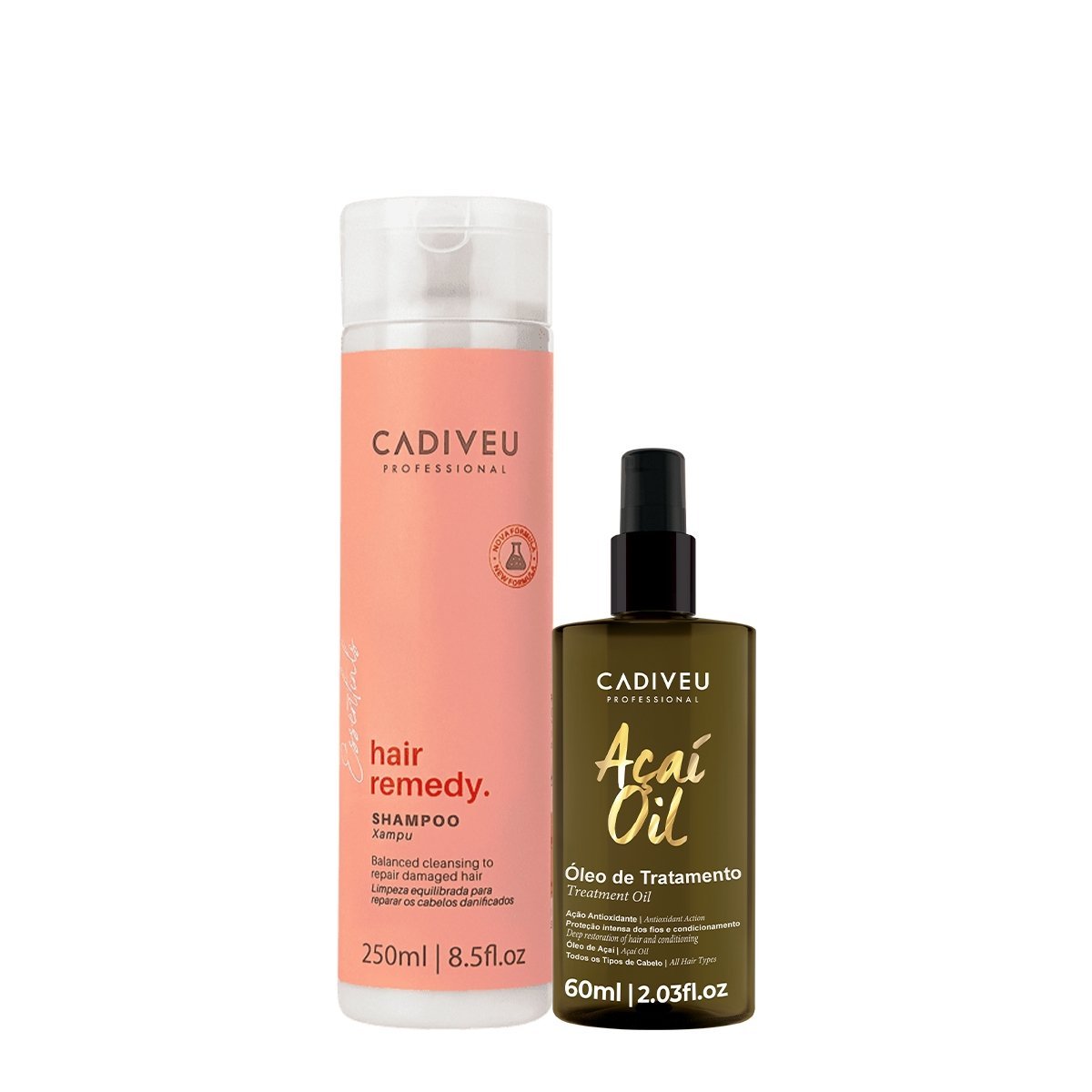 Kit Cadiveu Essentials Hair Remedy Shampoo e Acai Oil 60 (2 produtos)