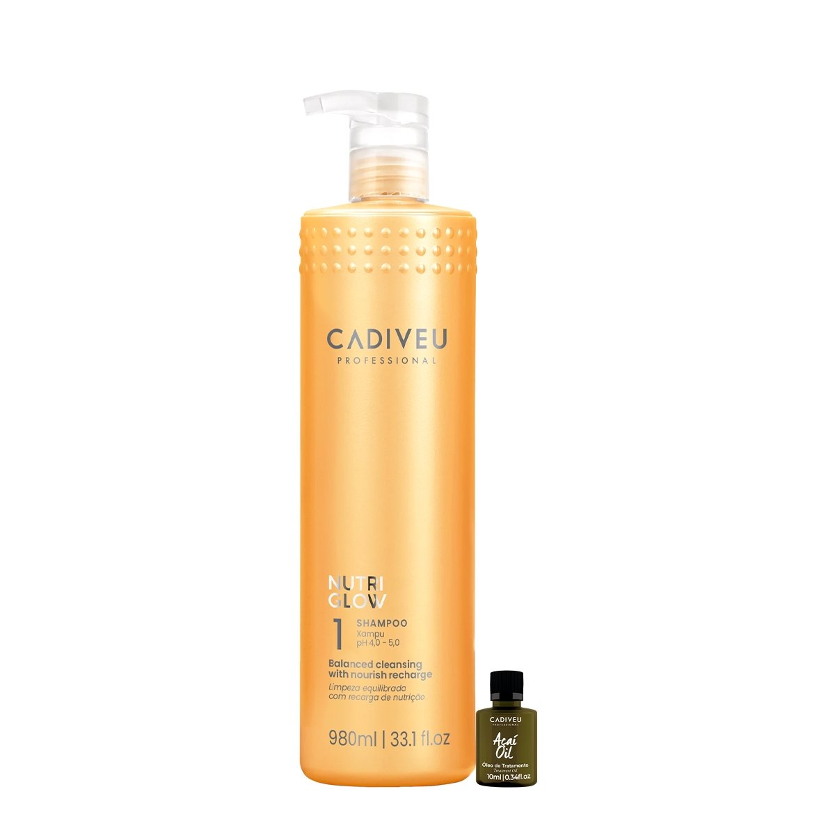 Kit Cadiveu Professional Nutri Glow Shampoo G e Acai Oil (2 produtos) ÚNICO 1