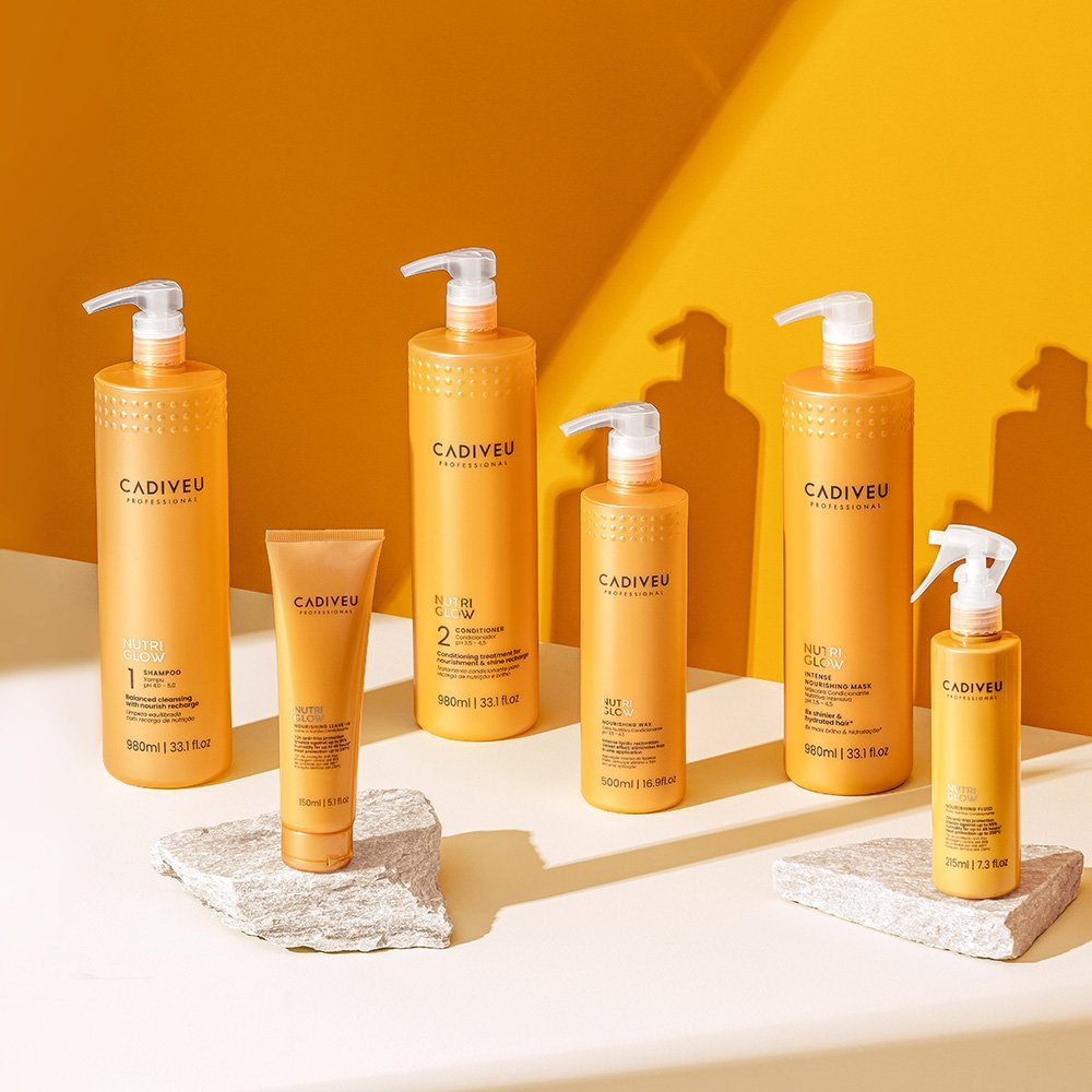 Kit Cadiveu Professional Nutri Glow Shampoo Condicionador Mascara Cera e Acai Oil (5 produtos) ÚNICO 2