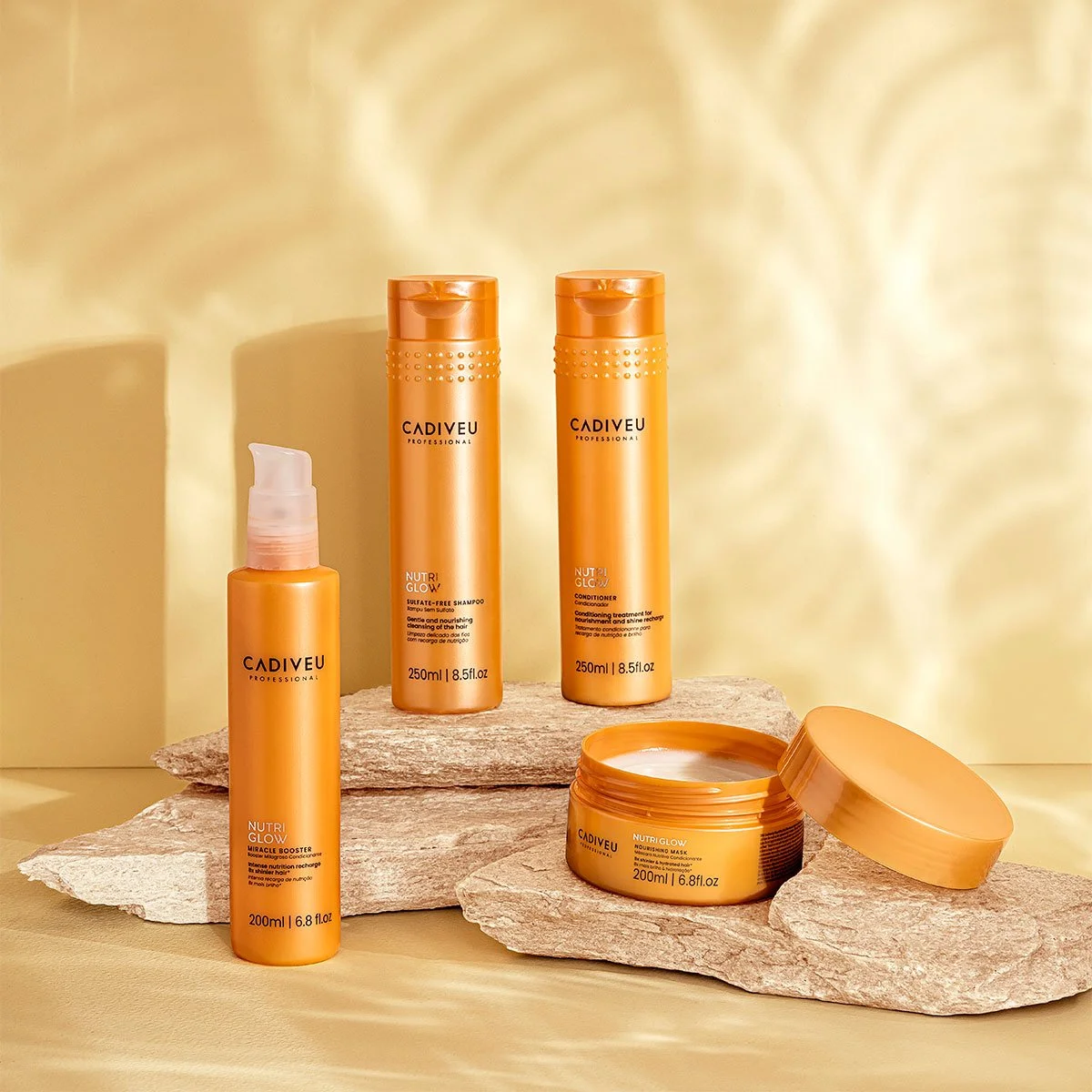 Kit Cadiveu Professional Nutri Glow Shampoo Condicionador Mascara Cera e Acai Oil (5 produtos) ÚNICO 3