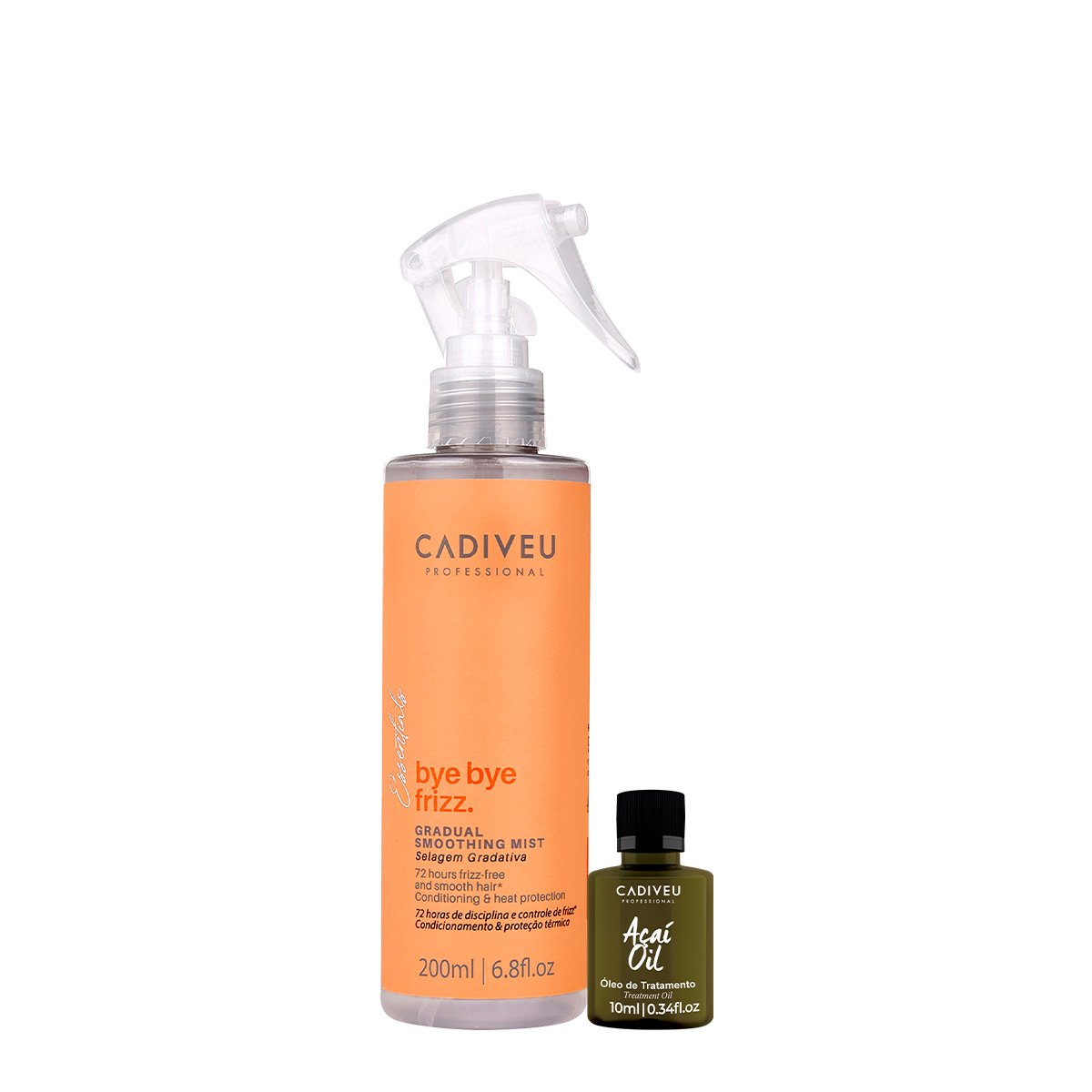 Kit Cadiveu Professional Acai Oil e Bye Bye Frizz Selagem Gradativa Leave-in (2 produtos)