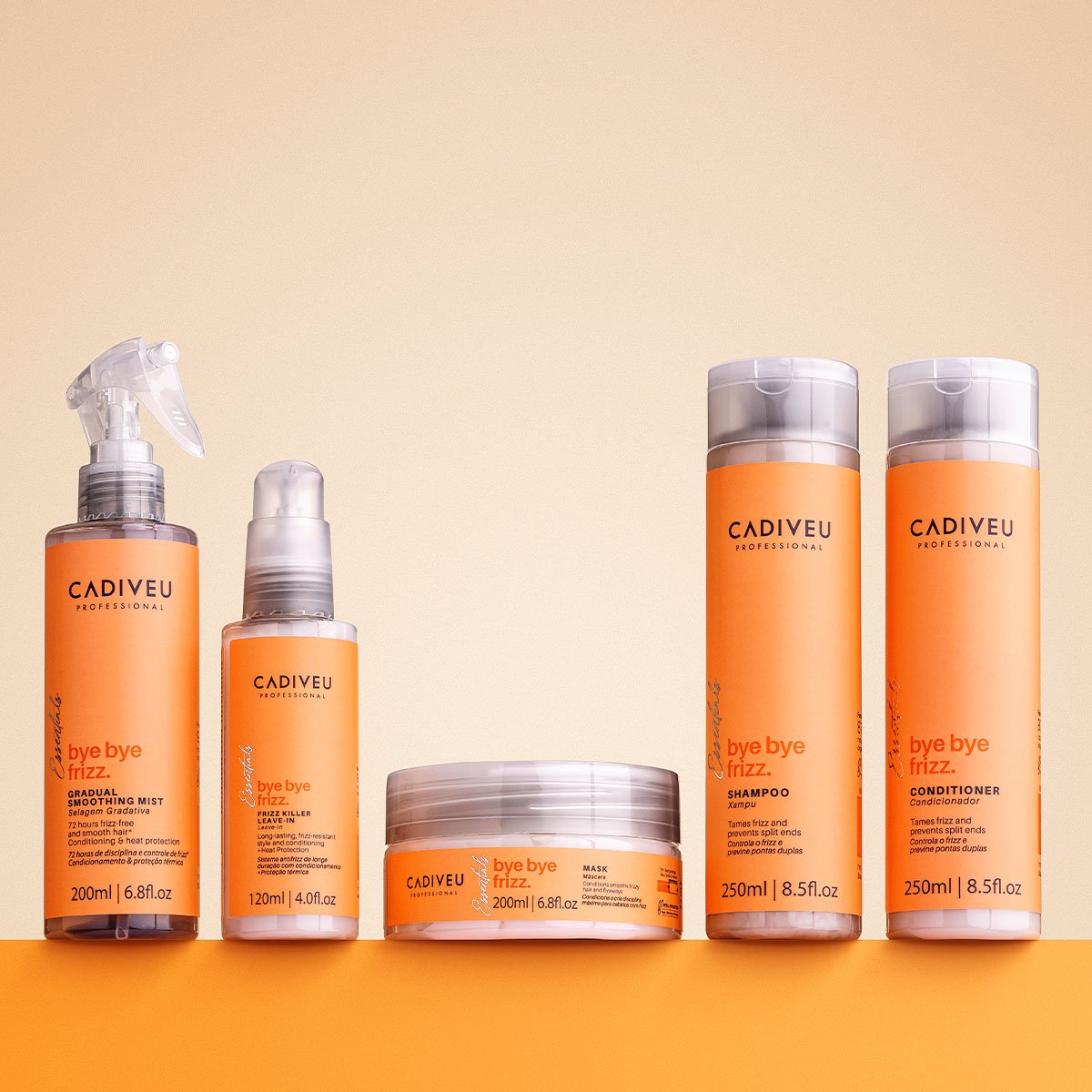 Kit Cadiveu Professional Bye Bye Frizz Shampoo Mascara e Acai Oil 60 (3 produtos) ÚNICO 2