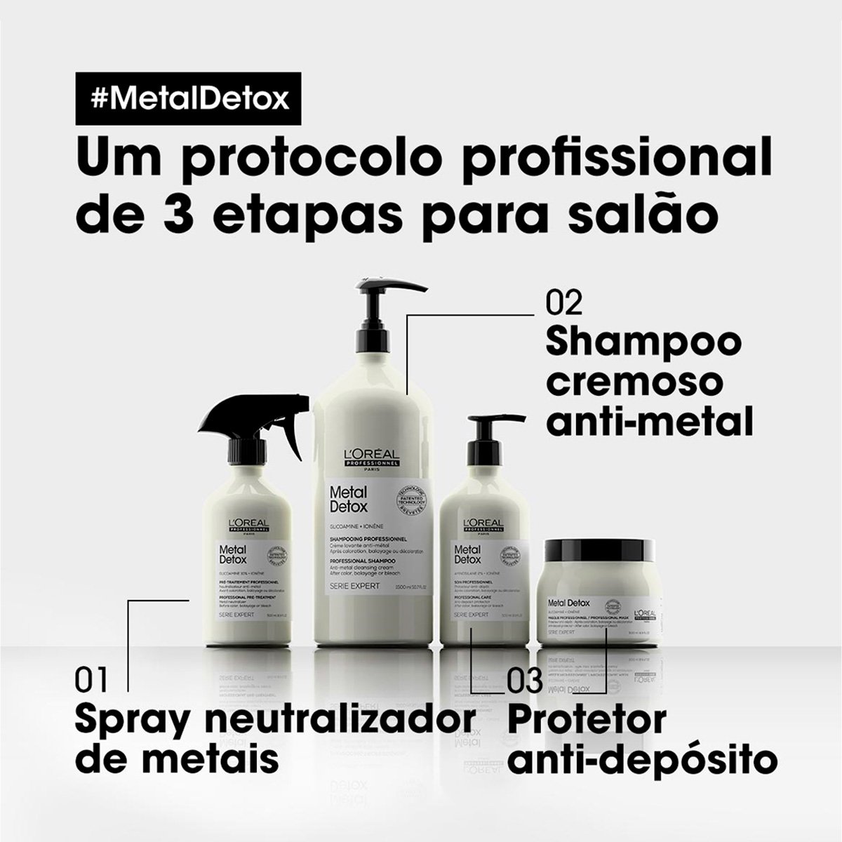 Kit LOreal Professionnel Metal Detox Mascara e Spray Naeutralizador (2 produtos) ÚNICO 3