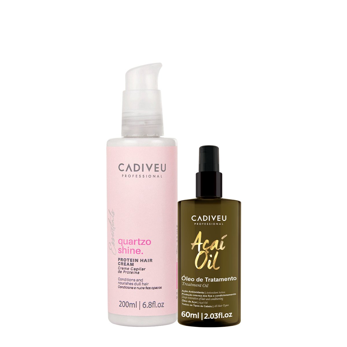 Kit Cadiveu Essentials Quartzo Shine Pre- Shampoo e Acai Oil 60 (2 produtos) ÚNICO 1