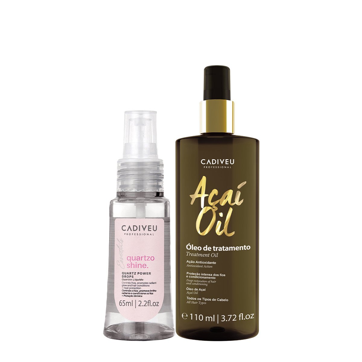 Kit Cadiveu Professional Essentials Quartzo Shine Oleo e Acai Oil 110 (2 produtos)